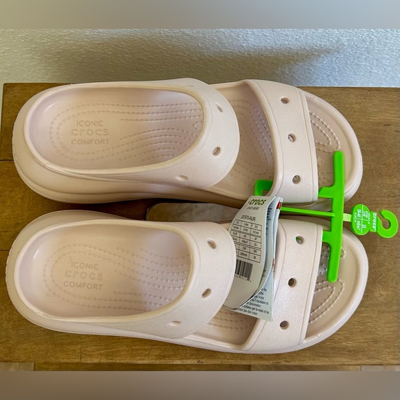NEW CROCS Size 9 CLASSIC CRUSH Sandals QUARTZ Color SLIP ON - Picture 5 of 8
